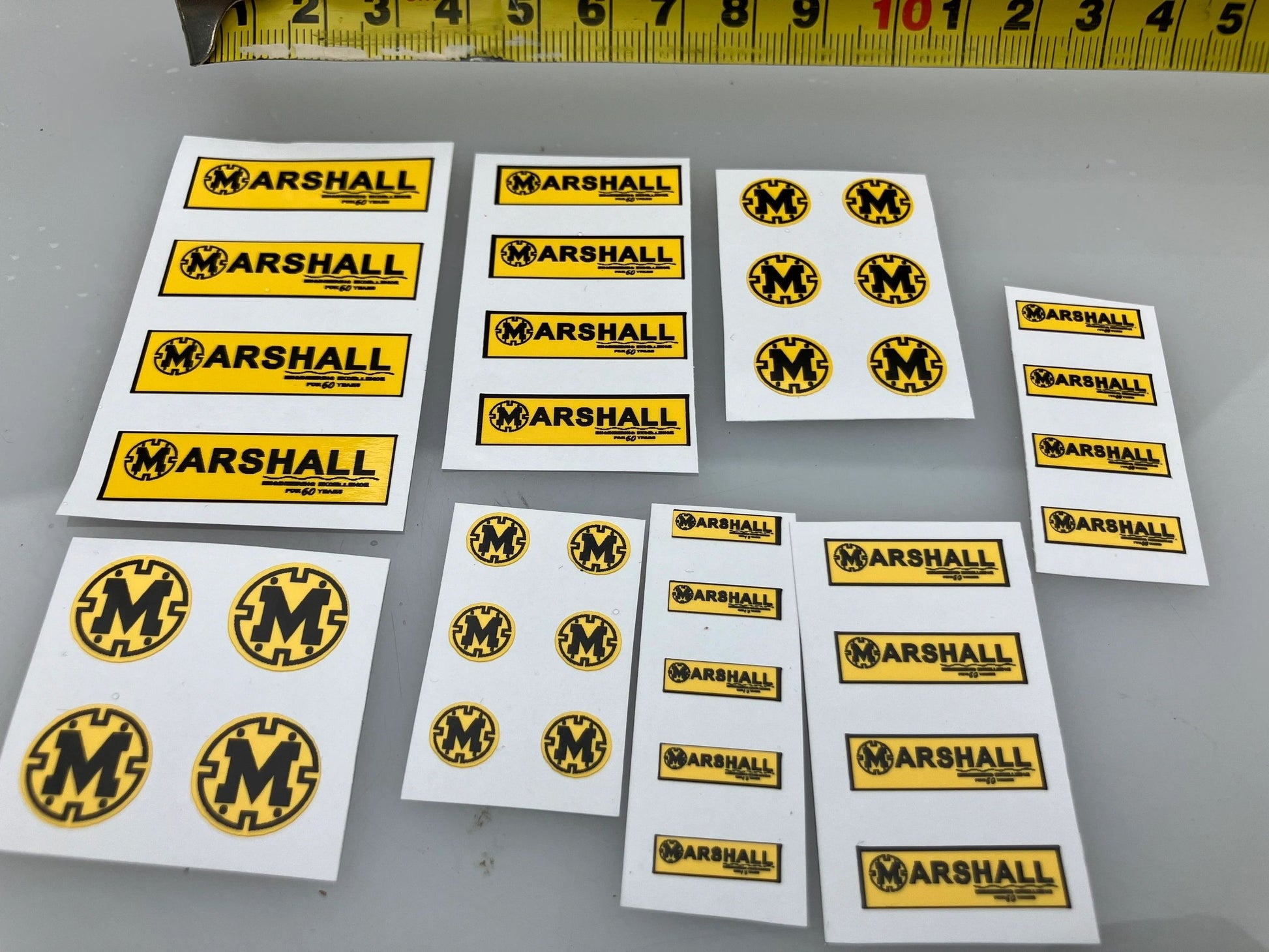Marshall Trailers Muck Spreaders Slurry Tankers Farm Machinery Professional Pre Cut High quality vinyl decal packs x 37 stickers 1:32 scale Image