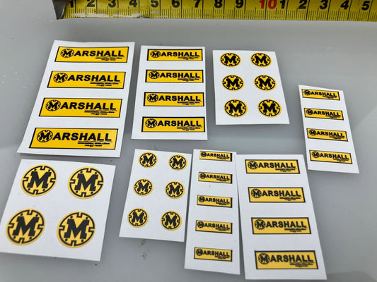Marshall Trailers Muck Spreaders Slurry Tankers Farm Machinery Professional Pre Cut High quality vinyl decal packs x 37 stickers 1:32 scale Image