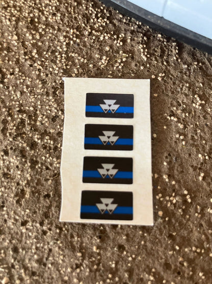 Massey Ferguson 135 165 185 188 Tractor x 4 Blue Silver black Pre cut Professional High quality vinyl pack decals Tractor front grill bonnet farm machinery decals 1:32 scale Image 2