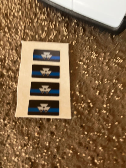 Massey Ferguson 135 165 185 188 Tractor x 4 Blue Silver black Pre cut Professional High quality vinyl pack decals Tractor front grill bonnet farm machinery decals 1:32 scale Image 5