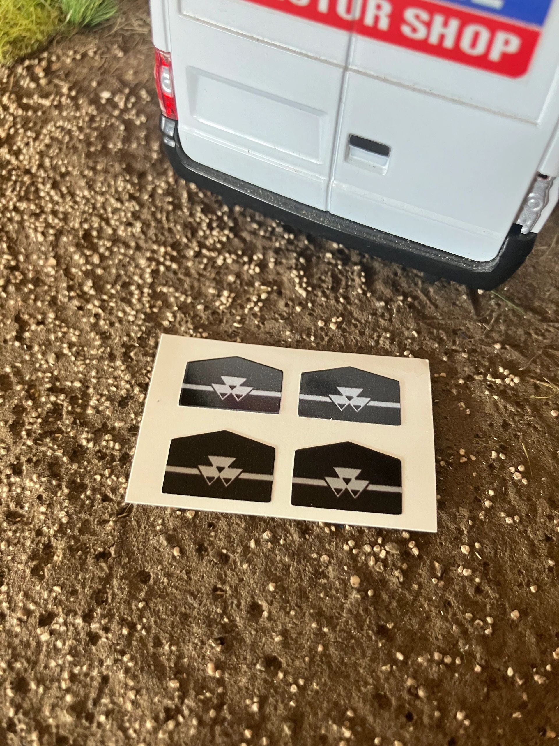 Massey Ferguson 135 165 185 188 Tractor x 4 Professional pre cut Silver black High quality vinyl pack decals Tractor front grill bonnet farm machinery decals 1:32 scale Image 3