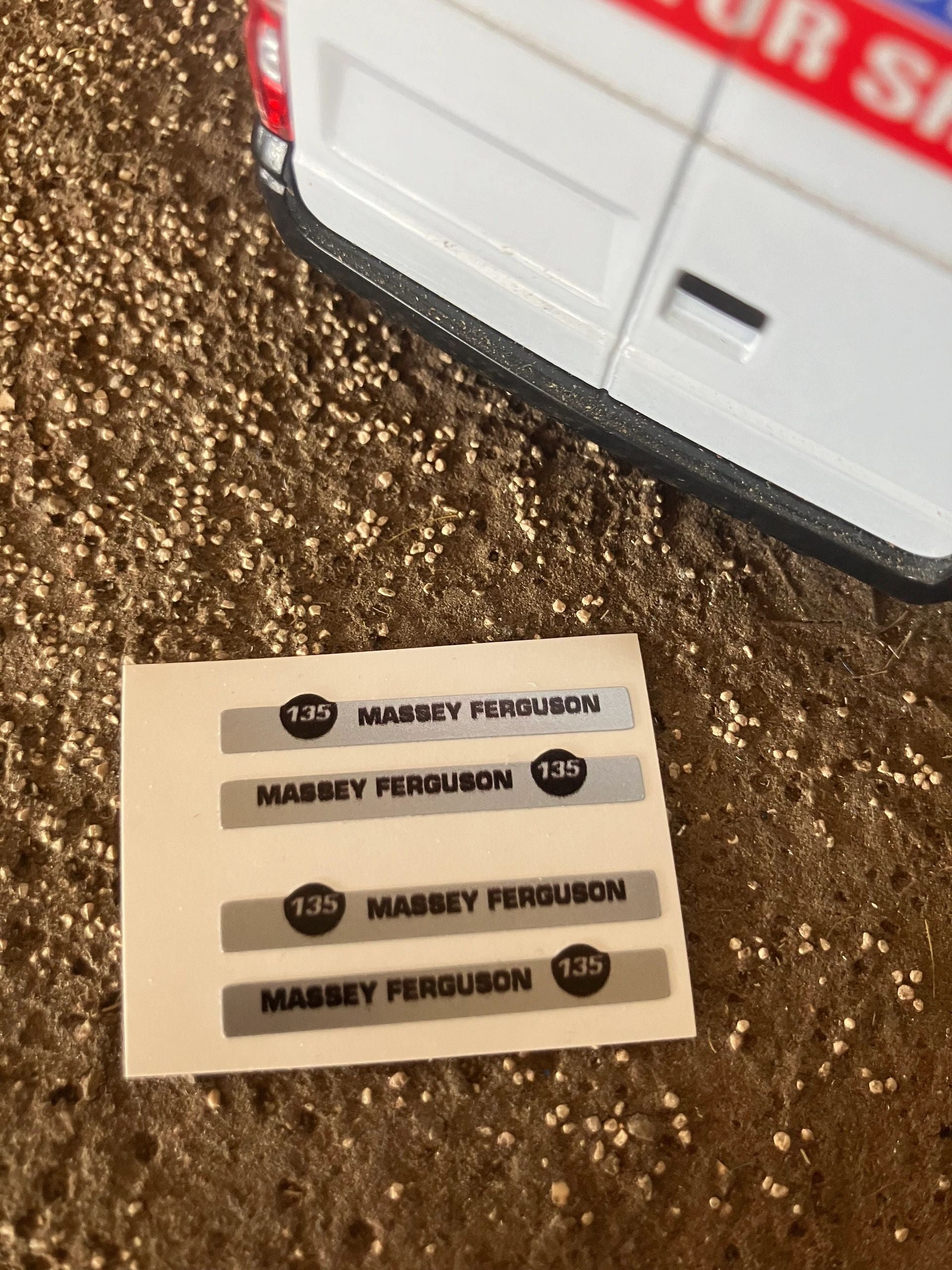 Massey Ferguson 135 Tractor x 4 Professional pre cutSilver High quality vinyl pack decals Tractor bonnet farm machinery decals Image 3