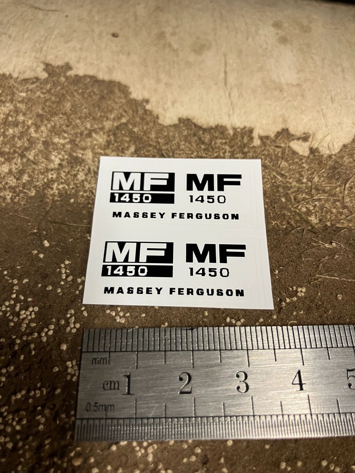 Massey Ferguson 1450 Tractor x 6 High quality vinyl pack decals Tractor bonnet farm machinery decals Image