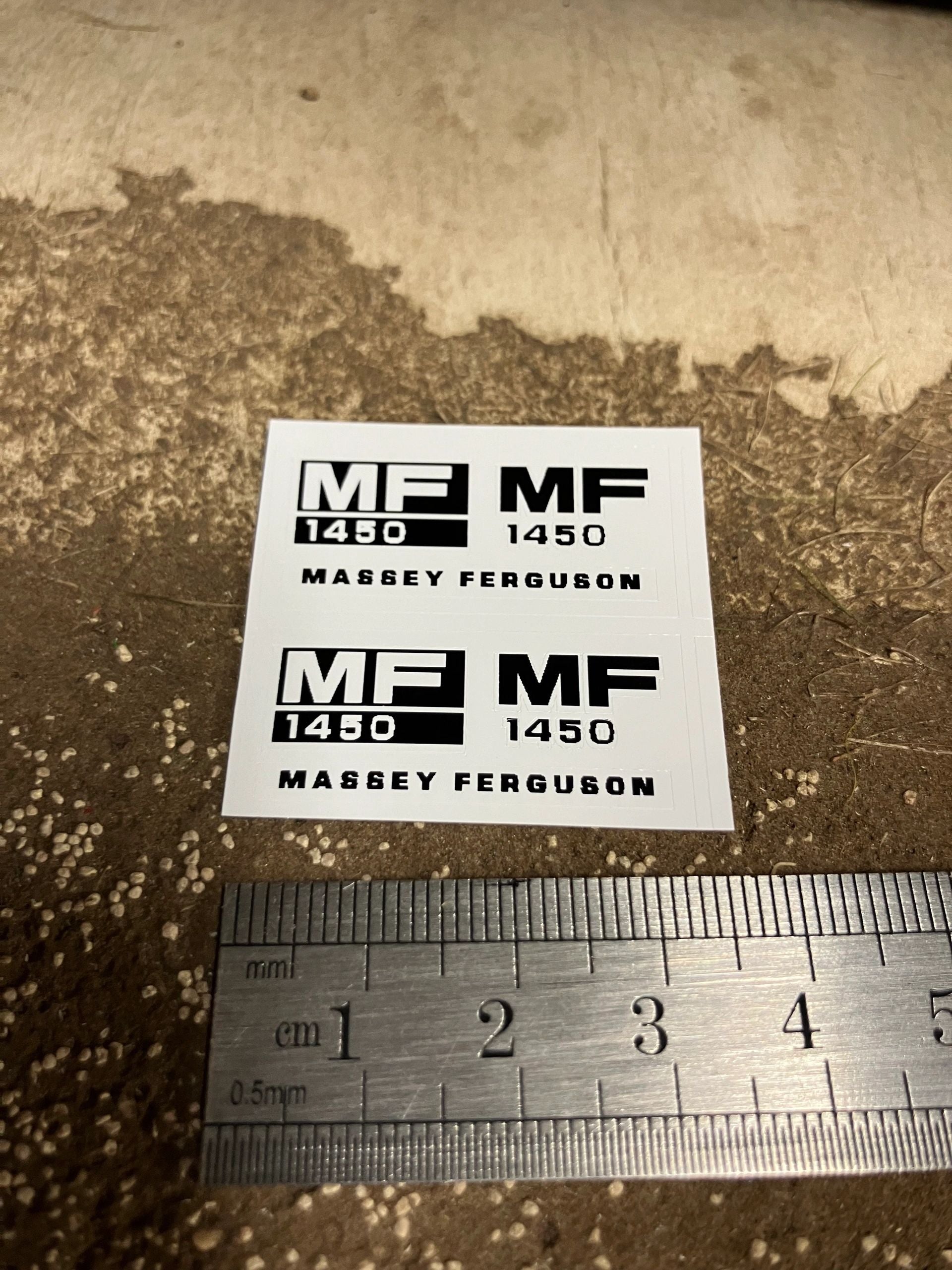 Massey Ferguson 1450 Tractor x 6 High quality vinyl pack decals Tractor bonnet farm machinery decals Image