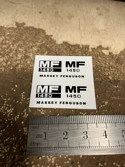 Massey Ferguson 1450 Tractor x 6 High quality vinyl pack decals Tractor bonnet farm machinery decals Image