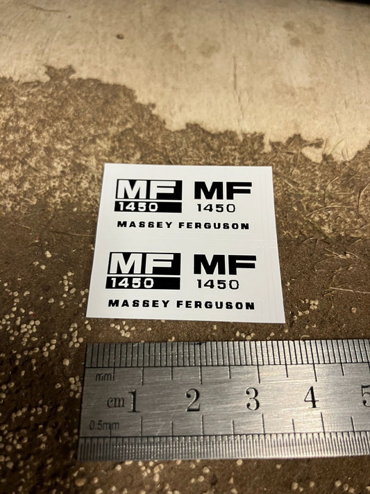 Massey Ferguson 1450 Tractor x 6 High quality vinyl pack decals Tractor bonnet farm machinery decals Image