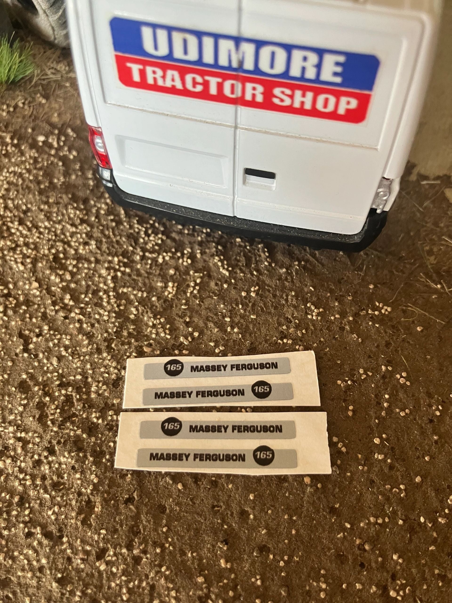 Massey Ferguson 165 Tractor x 4 Pre cut Professional Silver High quality vinyl pack decals Tractor bonnet farm machinery decals Image