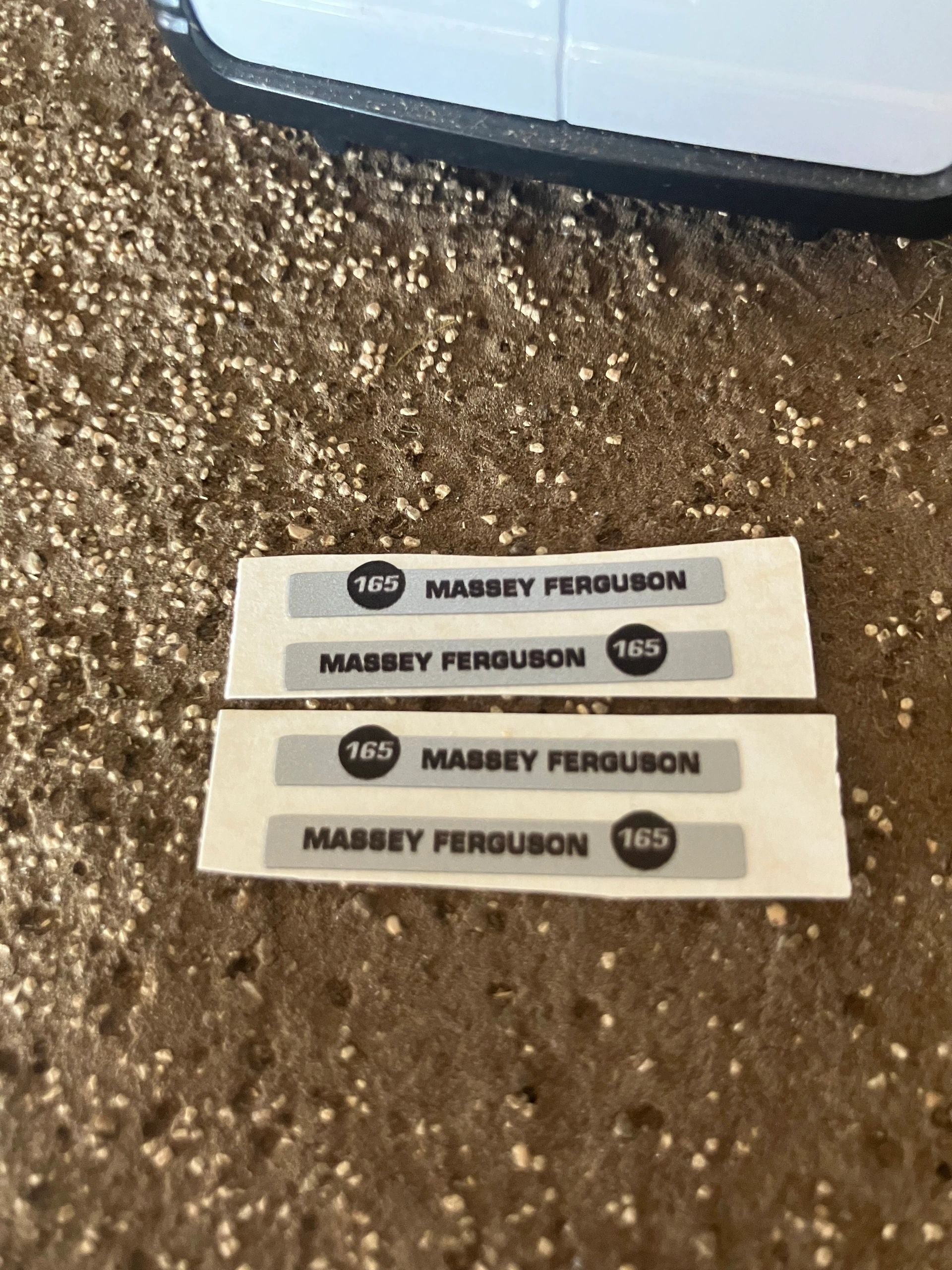 Massey Ferguson 165 Tractor x 4 Pre cut Professional Silver High quality vinyl pack decals Tractor bonnet farm machinery decals Image 2