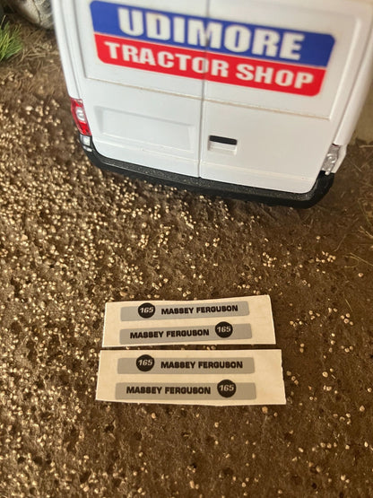Massey Ferguson 165 Tractor x 4 Pre cut Professional Silver High quality vinyl pack decals Tractor bonnet farm machinery decals Image 3