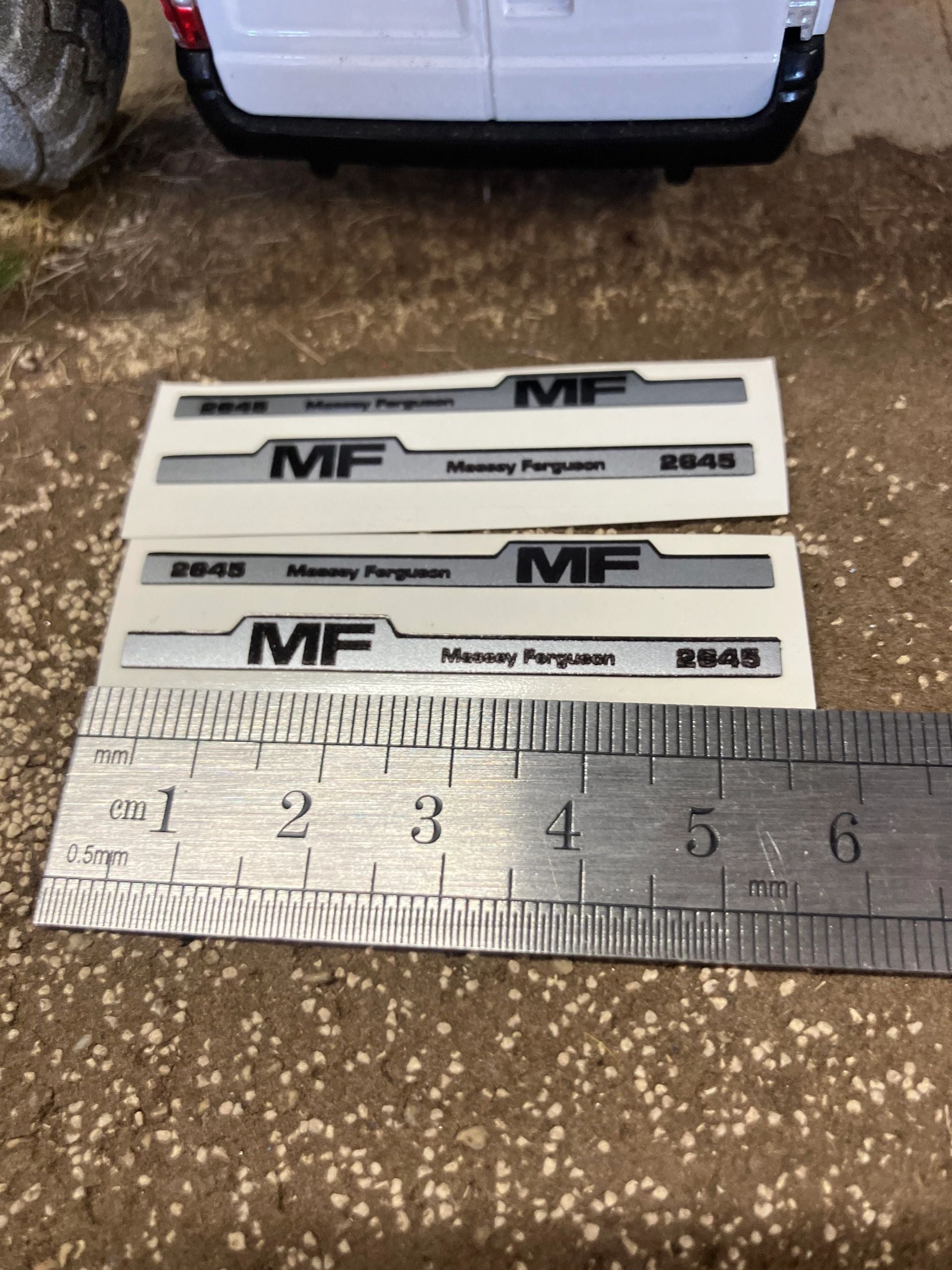 Massey Ferguson 2645 Tractor x 4 Pre cut Professional Silver High quality vinyl pack decals Tractor bonnet farm machinery decals Image 2