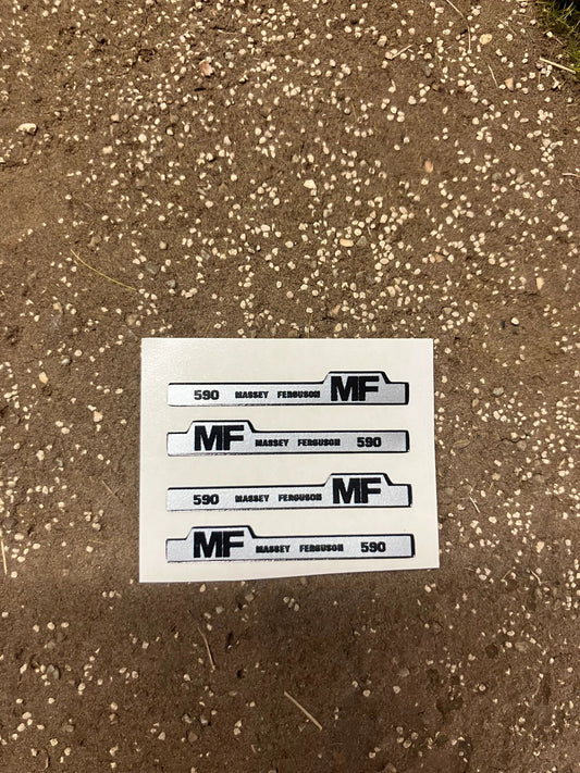 Massey Ferguson 590 Tractor pre cut professional decals 4 x 35mm High quality vinyl huge pack decals bonnet farm machinery decals 1:32 s Image 2