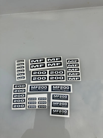 Massey Ferguson MF 200 Trailer Professional pre cut decal pack 1:32 scale High quality vinyl 35 decals stickers 1:32 scale Image
