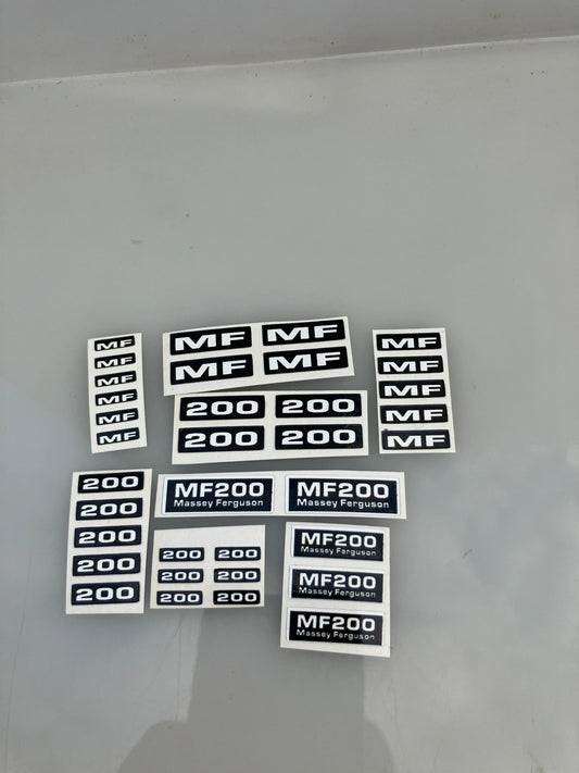 Massey Ferguson MF 200 Trailer Professional pre cut decal pack 1:32 scale High quality vinyl 35 decals stickers 1:32 scale Image