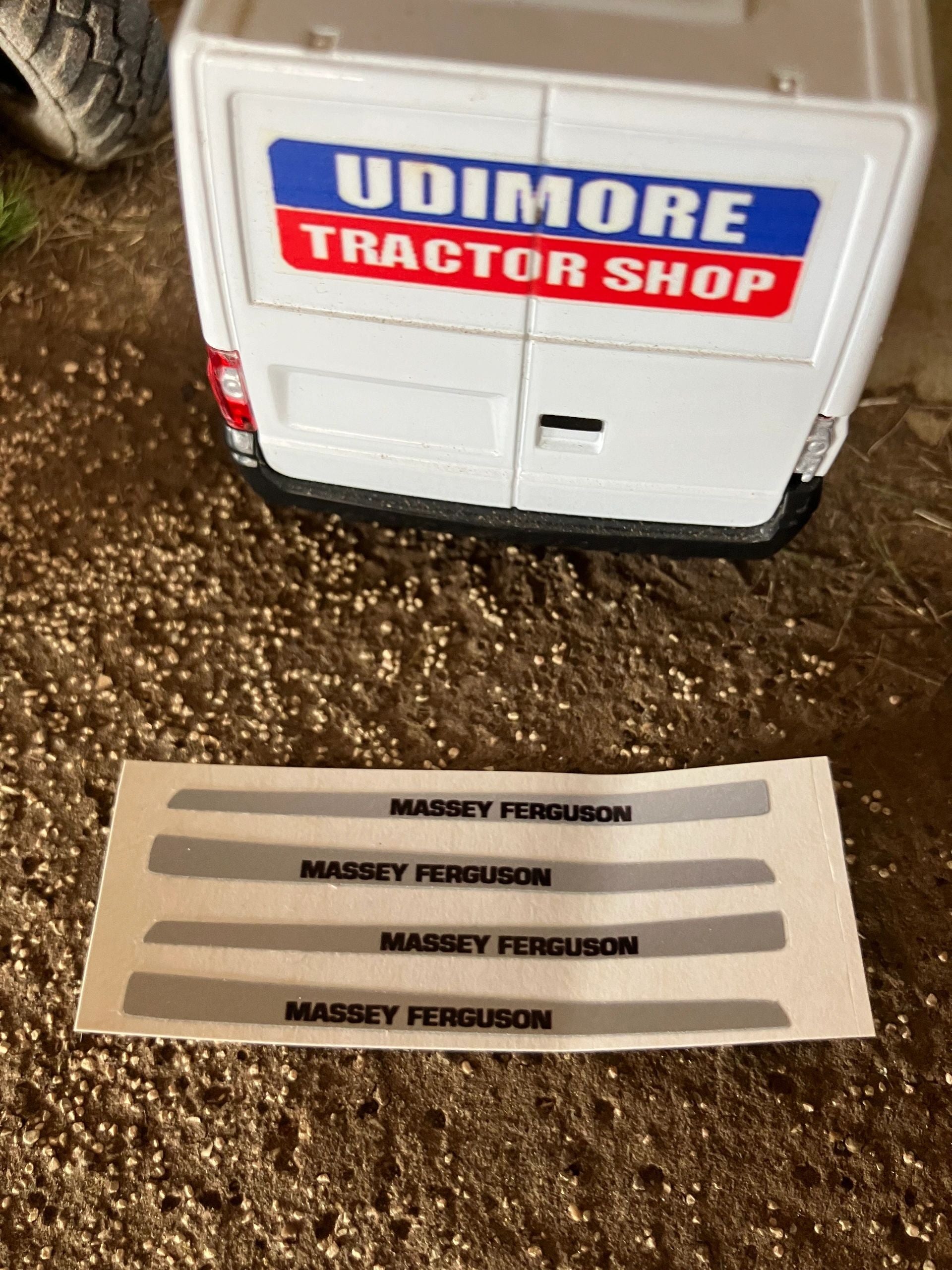 Massey Ferguson Tractor Farm Machinery 4 x 55mm Silver Black Professional pre cut High quality vinyl huge pack decals bonnet farm machinery decals Image