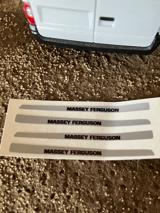 Massey Ferguson Tractor Farm Machinery 4 x 55mm Silver Black Professional pre cut High quality vinyl huge pack decals bonnet farm machinery decals Image 2