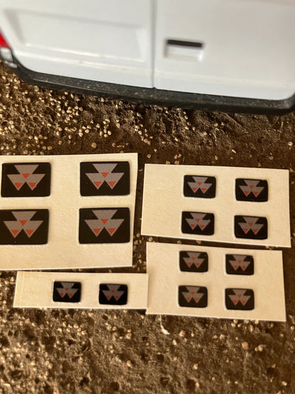 Massey Ferguson Tractor Logos x 14 Pre cut Professional Red Silver black High quality vinyl huge pack decals Tractor front grill bonnet farm machinery decals Image 3