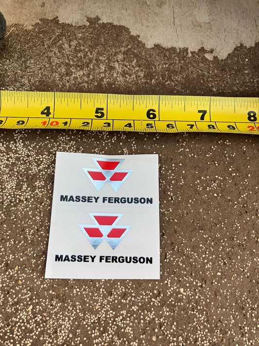 Massey Ferguson logo Professional pre cut decal set 1:32 scale High quality vinyl sticker set farm machinery tractor combine decals Image
