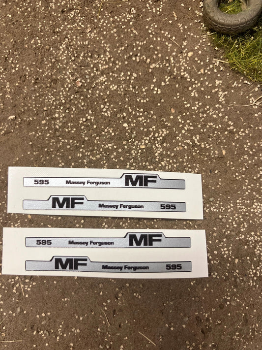 Massey Freguson 595 Tractor Professional pre cut bonnet decals 4 x 55mm High quality vinyl huge pack decals bonnet farm machinery decals Image 2