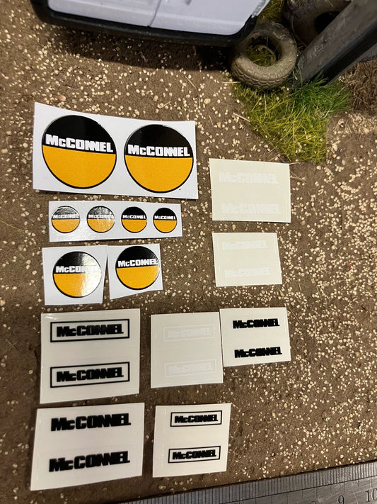 McConnell hedge cutter farm machinery x 22 Professional Pre Cut High quality vinyl decal packs stickers 1:32 scale Image