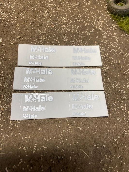 Mchale Baler farm machinery professional High quality vinyl huge pack 18 silver decals Bale farm machinery decals Image