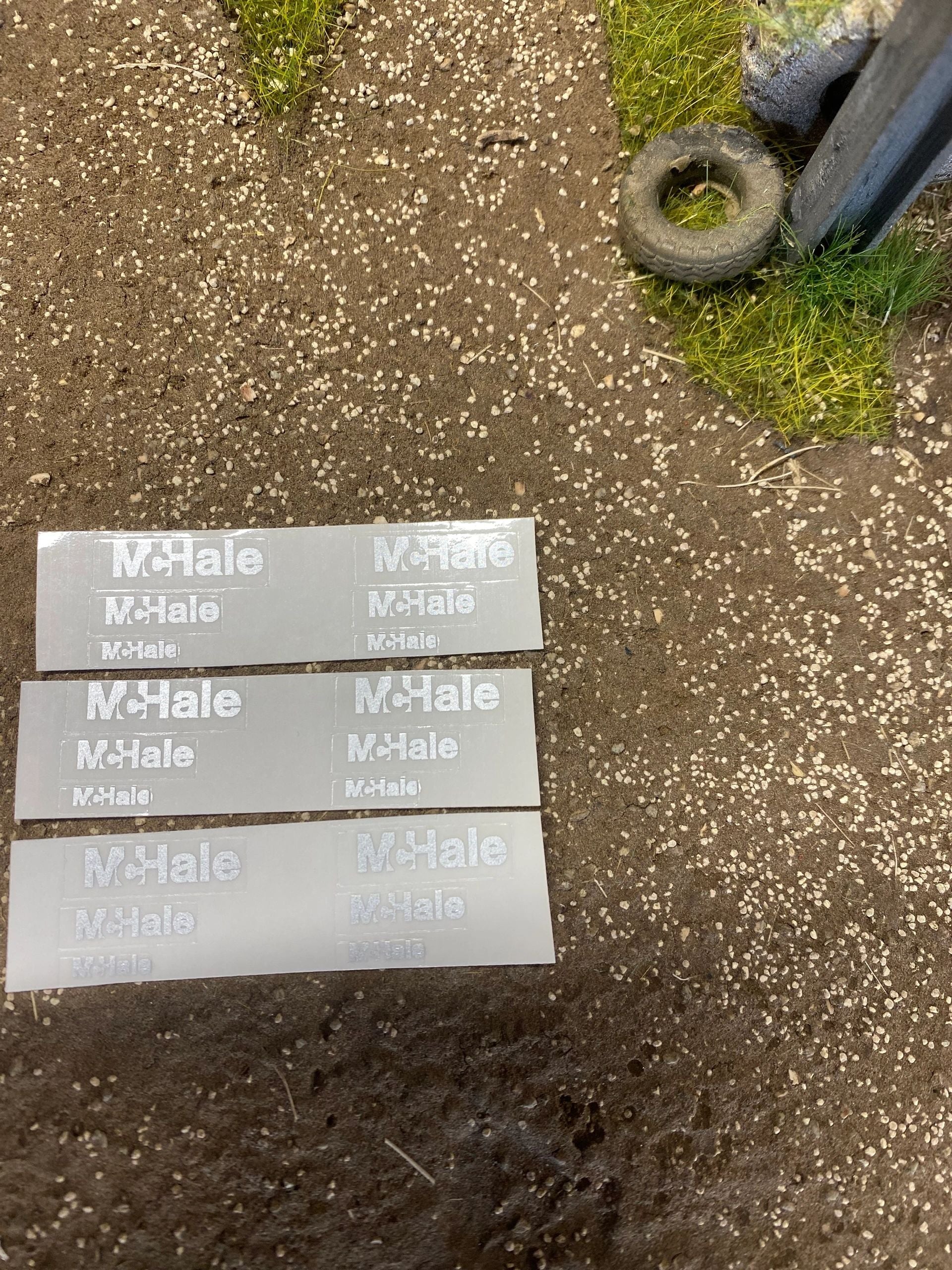 Mchale Baler farm machinery professional High quality vinyl huge pack 18 silver decals Bale farm machinery decals Image 3