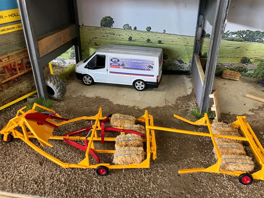 Meijer 8 Pack Bale Collection Wagon + Follow-up Wagon Hand Built 1:32 scale Limited Edition Image