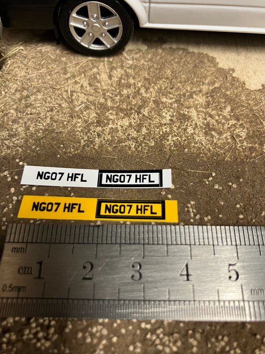 NG07 HFL number plates Professional Pre Cut High quality vinyl decal packs stickers 1:32 scale Image