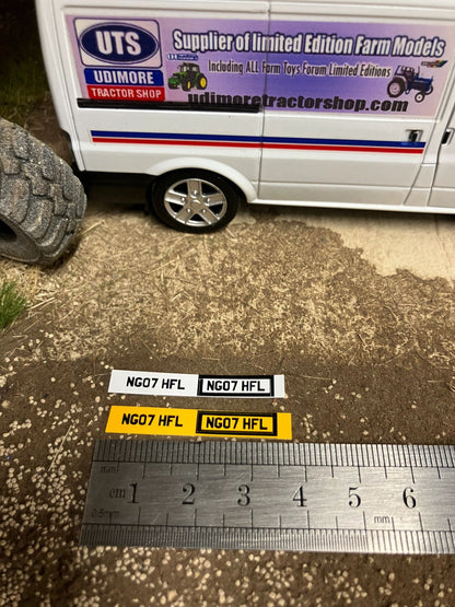 NG07 HFL number plates Professional Pre Cut High quality vinyl decal packs stickers 1:32 scale Image 3