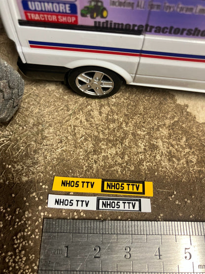 NH05 TTV number plates Professional Pre Cut High quality vinyl decal packs stickers 1:32 scale Image
