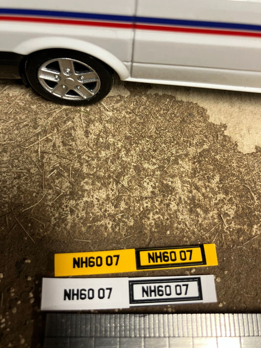NH60 07 number plates Professional Pre Cut High quality vinyl decal packs stickers 1:32 scale Image