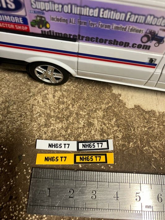 NH65 T7 number plates Professional Pre Cut High quality vinyl decal packs stickers 1:32 scale Image