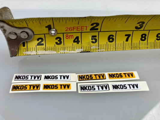 NK05 TVV number plates Professional Pre Cut High quality vinyl decal packs stickers 1:32 scale Image