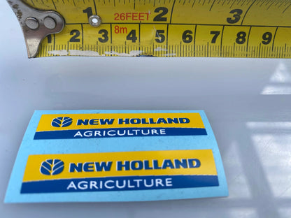 New Holland 1:32 scale High quality vinyl 2 x New Holland Agricultural Tractor trailer farm machinery decals Image