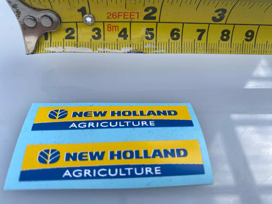 New Holland 1:32 scale High quality vinyl 2 x New Holland Agricultural Tractor trailer farm machinery decals Image