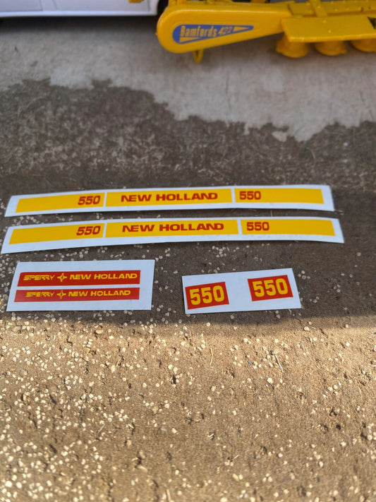 New Holland 550 Forage Harvester decals 1:32 scale High quality vinyl 10 sticker set x Tractor combine trailer farm machinery decals Image
