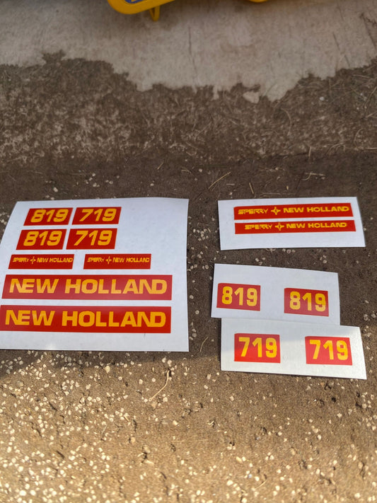New Holland 719 819 Forage Harvester pre cut decals 1:32 scale High quality vinyl Tractor combine trailer farm machinery decals Image