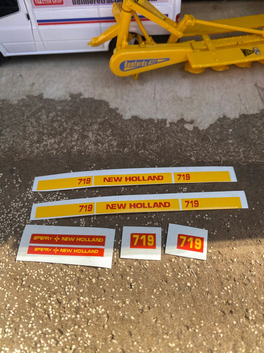 New Holland 719 Forage Harvester decals 1:32 scale High quality vinyl 10 sticker set x Tractor combine trailer farm machinery decals Image