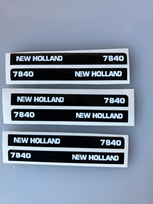 New Holland 7840 Tractor farm machinery stickers 1:32 scale High quality vinyl 4 decals New Holland 7840 Tractor farm machinery stickers 1:32 scale Image