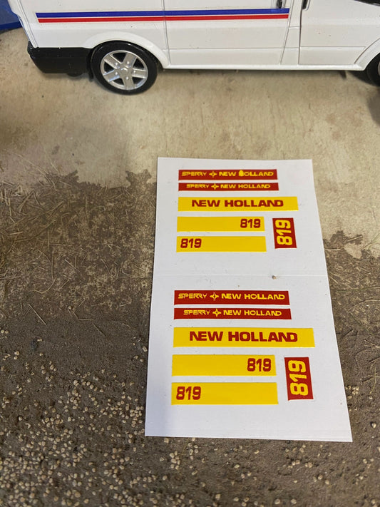 New Holland 819 Forage Harvester High quality vinyl pre cut decals x 12 Tractor combine trailer farm machinery decals Image