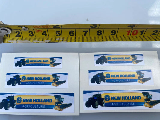 New Holland Agricultural Tractor 1:32 scale High quality vinyl 6 x combine trailer farm machinery decals Image