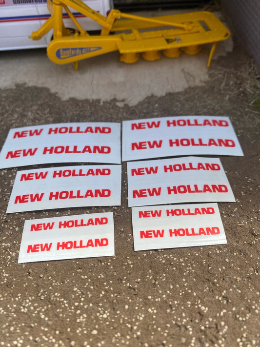 New Holland Agricultural Tractor combine trailer farm machinery decals 1:32 scale High quality vinyl 12 x Image