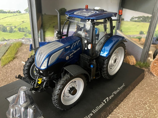 New Holland T7.210 Bluepower Tractor Conversion Row crops narrow wheels Front linkage 1:32 scale Image