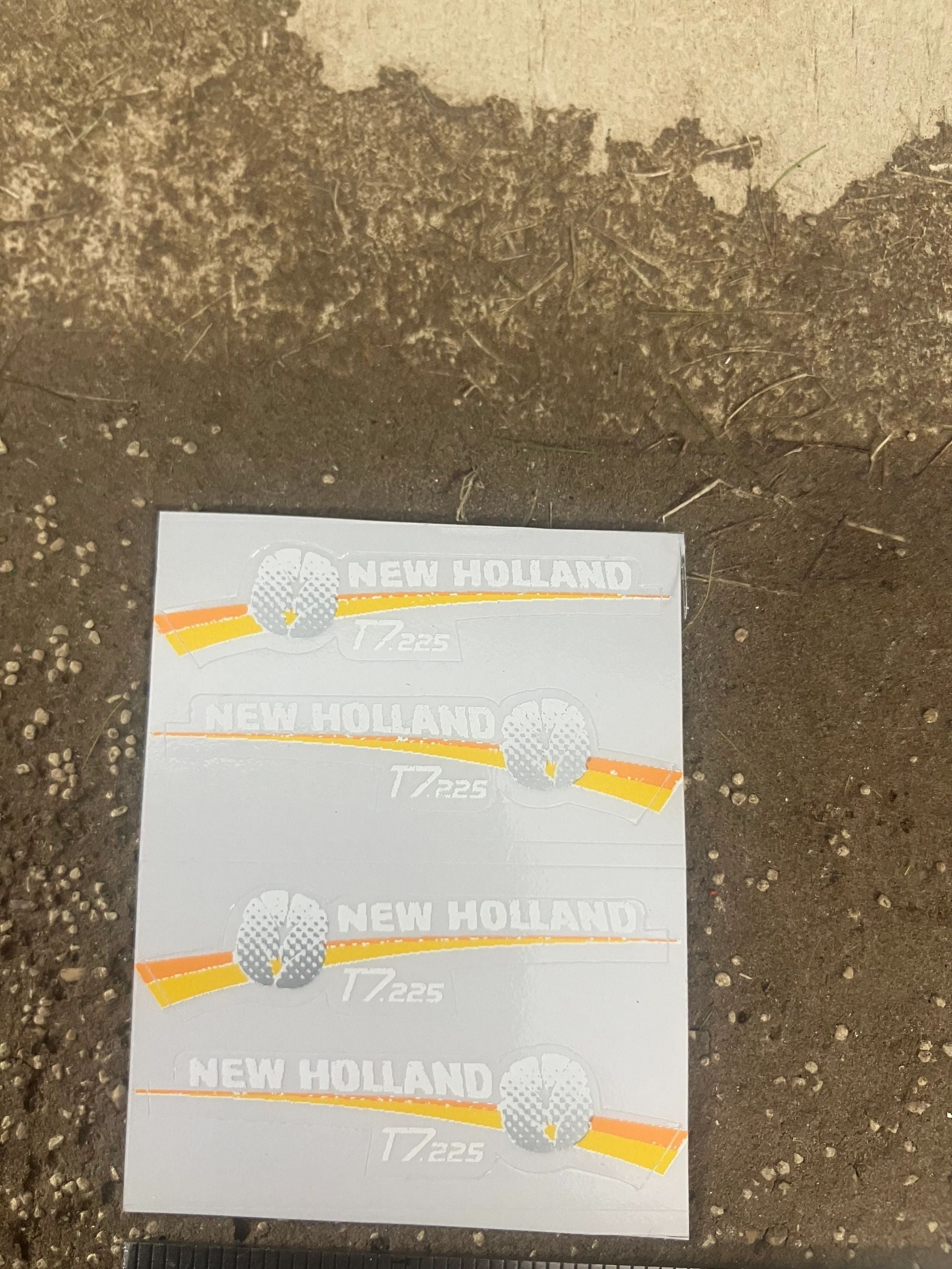 New Holland T7.225 Tractor bonnet High quality vinyl pre cut decals x 4 farm machinery decals Image 3