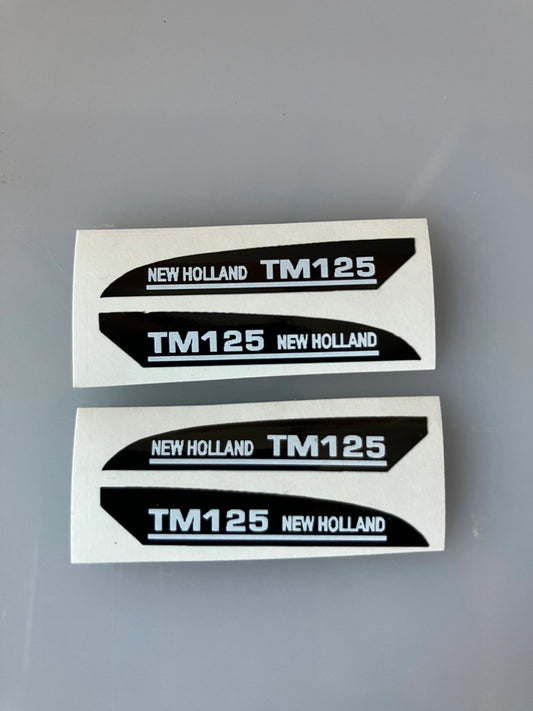 New Holland TM125 Tractor farm machinery stickers 1:32 scale High quality vinyl 4 decals 1:32 scale Image