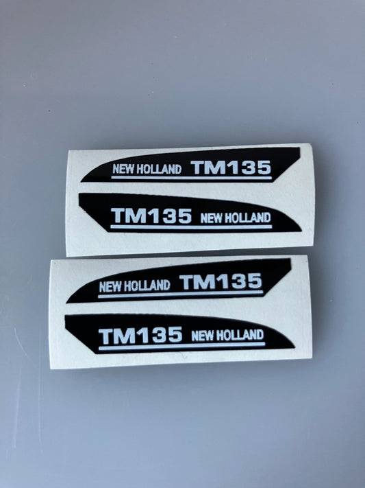New Holland TM135 Tractor farm machinery stickers 1:32 scale High quality vinyl 4 decals 1:32 scale Image