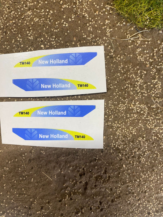 New Holland TM140 Tractor farm machinery stickers 1:32 scale High quality vinyl 4 decals 1:32 scale Image