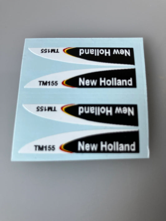 New Holland TM155 Tractor farm machinery stickers 1:32 scale 1:32 scale High quality vinyl 4 decals Image