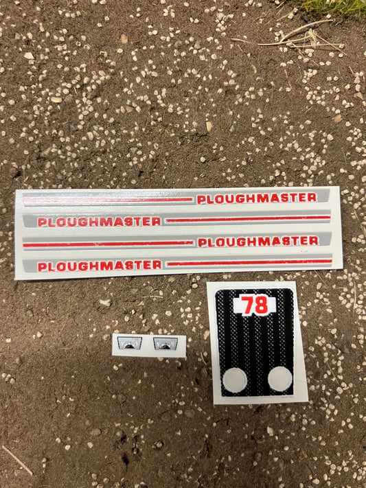 Ploughmaster 78 Tractor decals Professional pre cut High quality vinyl decal pack Ford Roadless farm machinery decals 1:32 scale Image 2