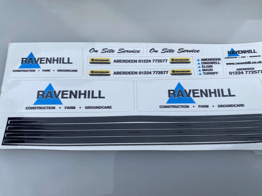 Ravenhill Aberdeen Scotland Dealers Professional Pre Cut High quality vinyl decal packs x 20 stickers 1:32 scale Image