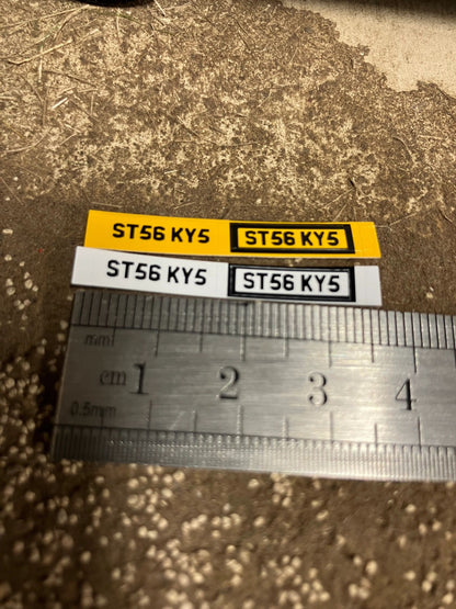 ST56 KY5 number plates Professional Pre Cut High quality vinyl decal packs stickers 1:32 scale Image